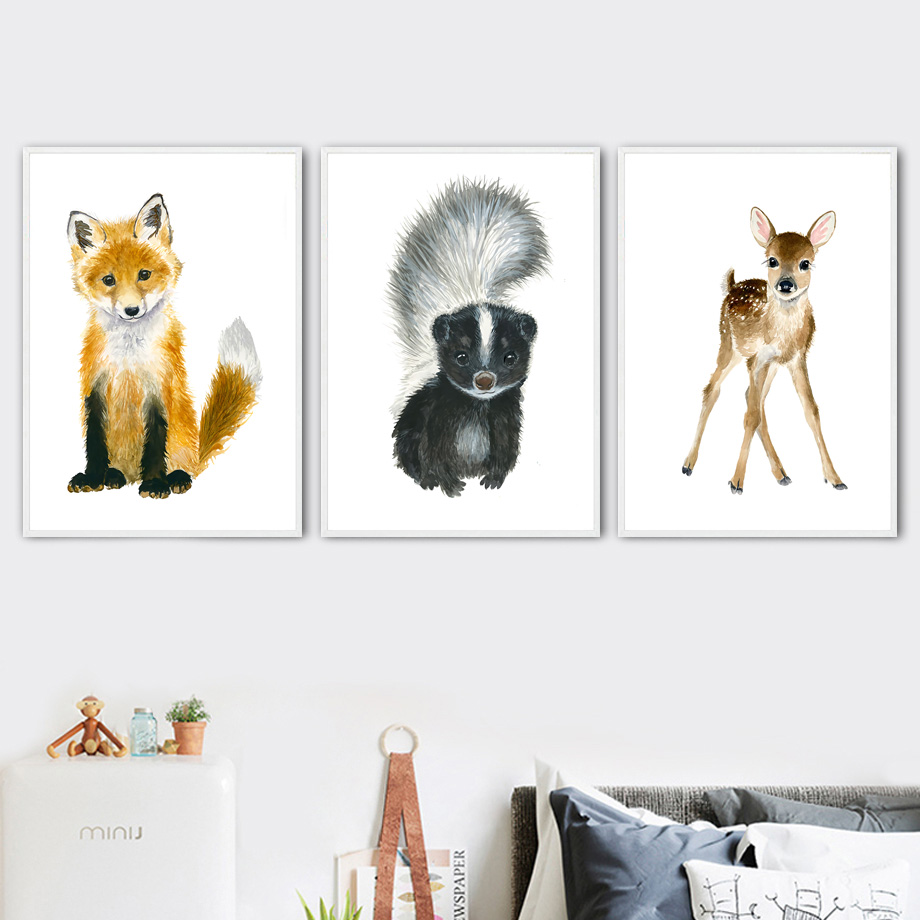 Baby Nursery Mirror - Elefant Fuchs Zebra Giraffe Leopard Löwe