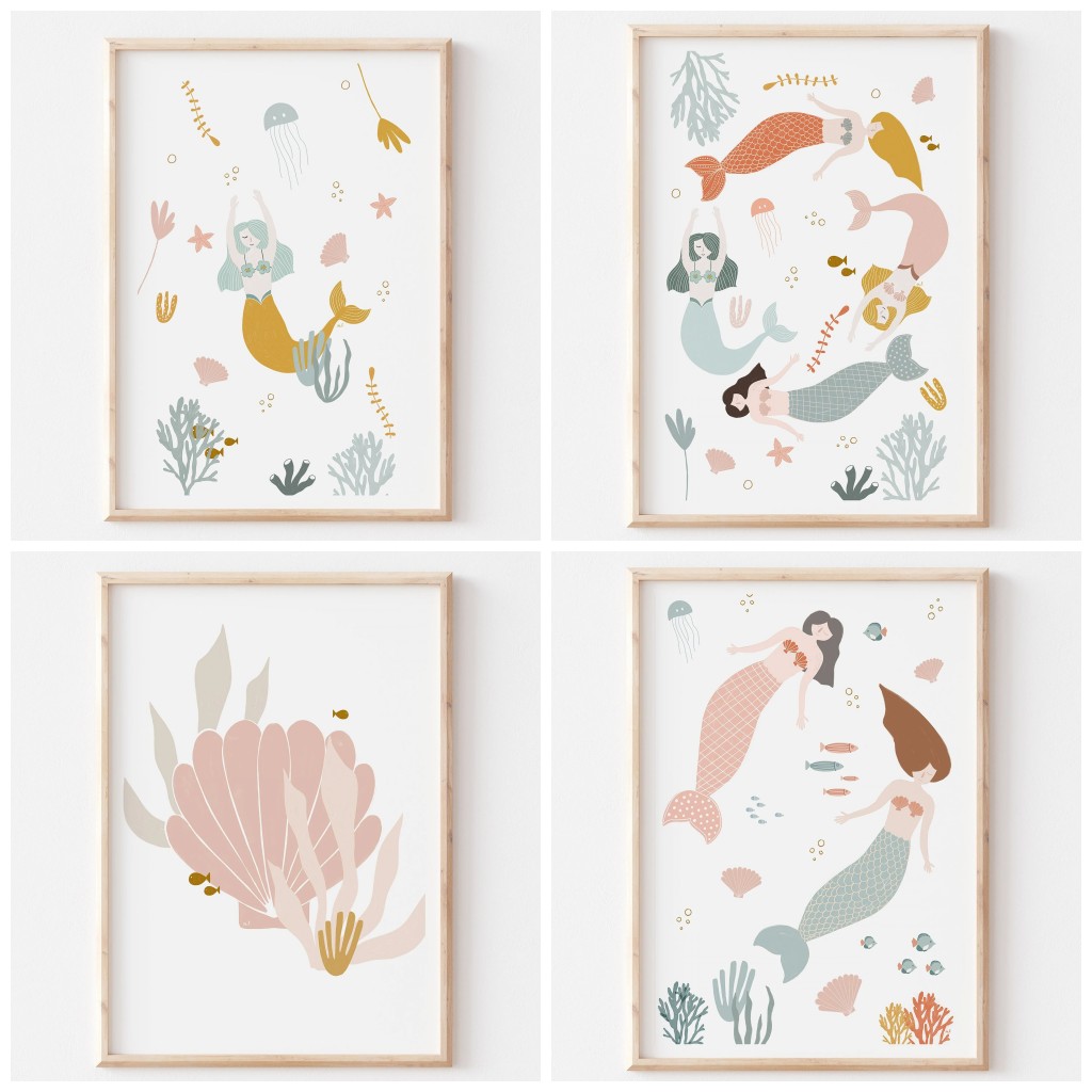 Baby Nursery Ocean Theme - Boho Kinderzimmer Ozean themen orientierte rosa