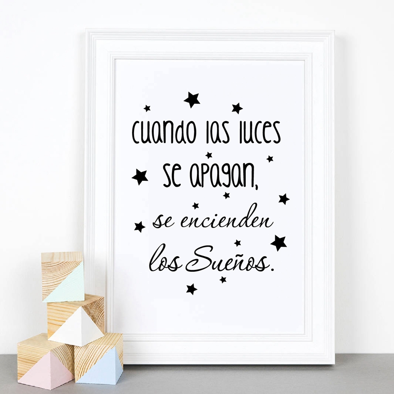 Baby Nursery In Spanish - Spanische Kinderzimmer-Kunstdekoration, Leinwandgemälde, The Dreams Come