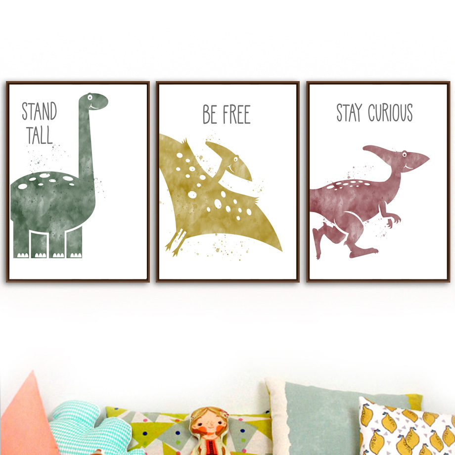 Baby Nursery Mirror - Nette Dinosaurier Cartoon Tier Zitat Kindergarten