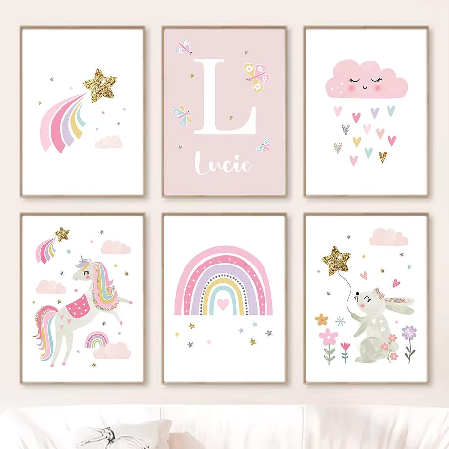 Rosa Einhorn Kaninchen Regenbo – Baby Nursery Mirror Bewertung und Preis