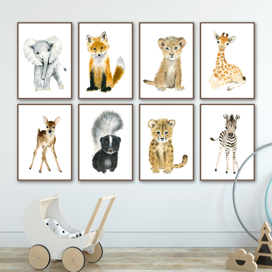 Elefant Fuchs Zebra Giraffe Le – Baby Nursery Mirror Bewertung und Preis