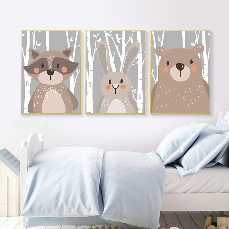 Waldtiere Poster Drucke Bär Ka – Baby Nursery Mirror Bewertung und Preis