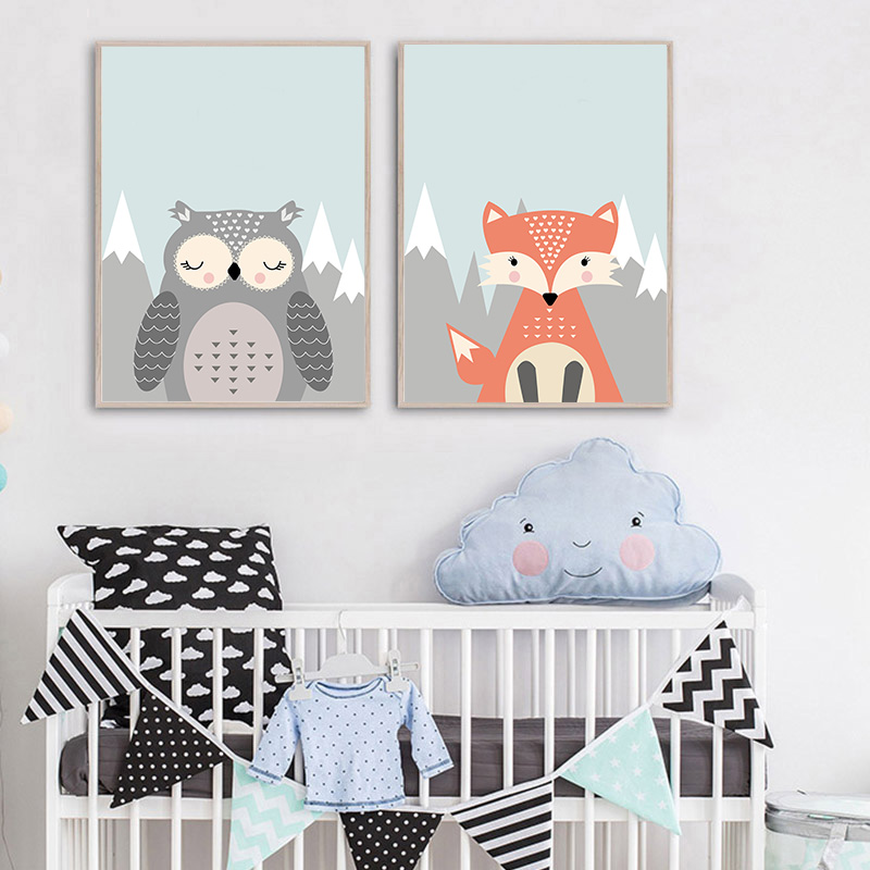 Waldtiere Poster Drucke Bär Ka – Baby Nursery Mirror Bewertung und Preis