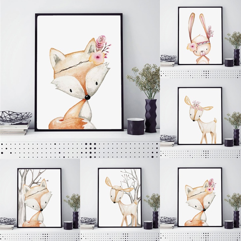 Cartoon Kaninchen Poster Fuchs – Baby Nursery Mirror Bewertung und Preis