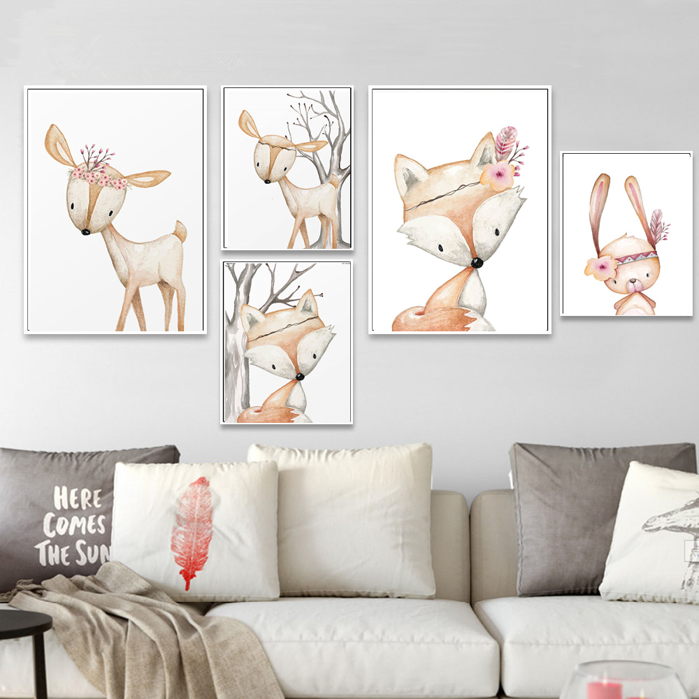 Cartoon Kaninchen Poster Fuchs – Baby Nursery Mirror Bewertung und Preis