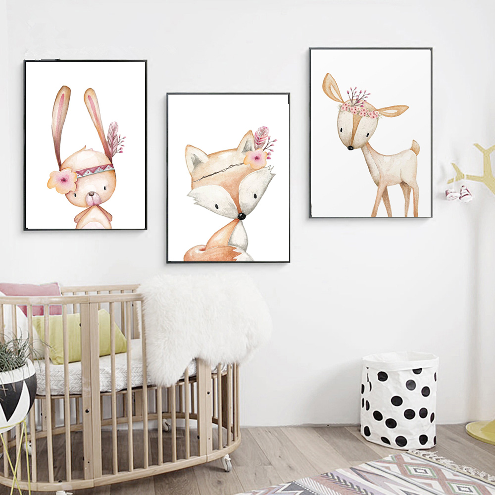 Cartoon Kaninchen Poster Fuchs – Baby Nursery Mirror Bewertung und Preis