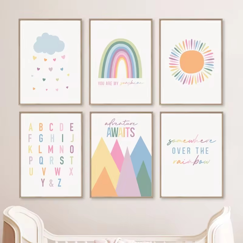 Boho ABC Regenbogen Sonne Wolk – Baby Nursery Mirror Bewertung und Preis