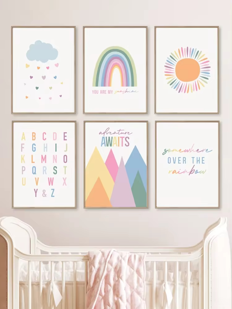 Boho ABC Regenbogen Sonne Wolk – Baby Nursery Mirror Bewertung und Preis