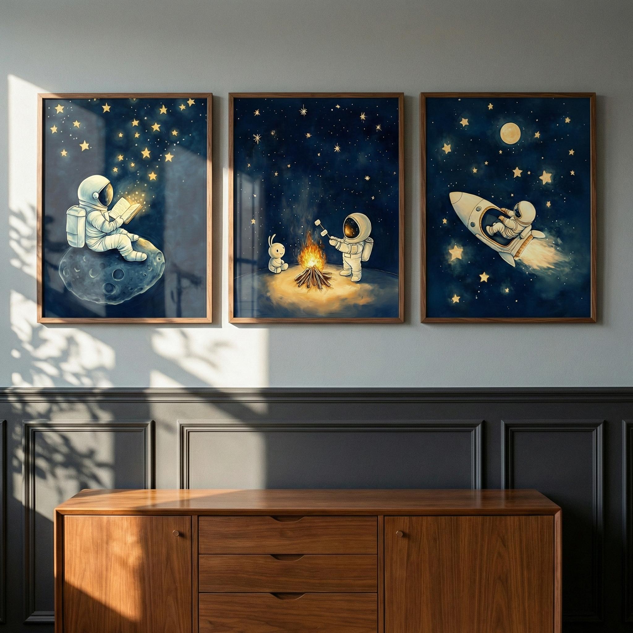 Astronaut Weltraum Wandkunst S – Baby Nursery Frames Bewertung und Preis