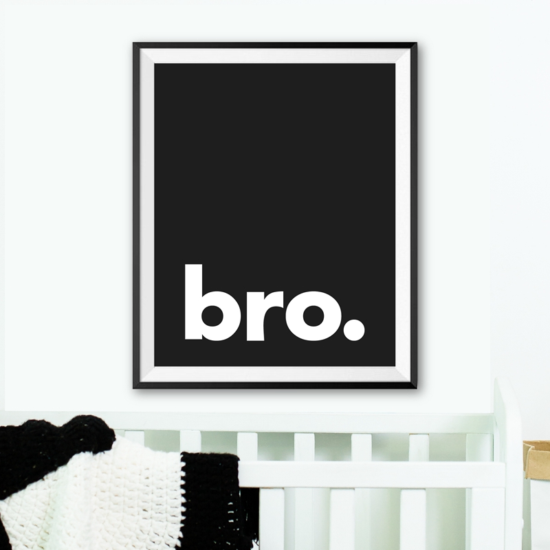 Bro. Drucken Minimalistischen  – Baby Boy Nursery Quotes Bewertung und Preis