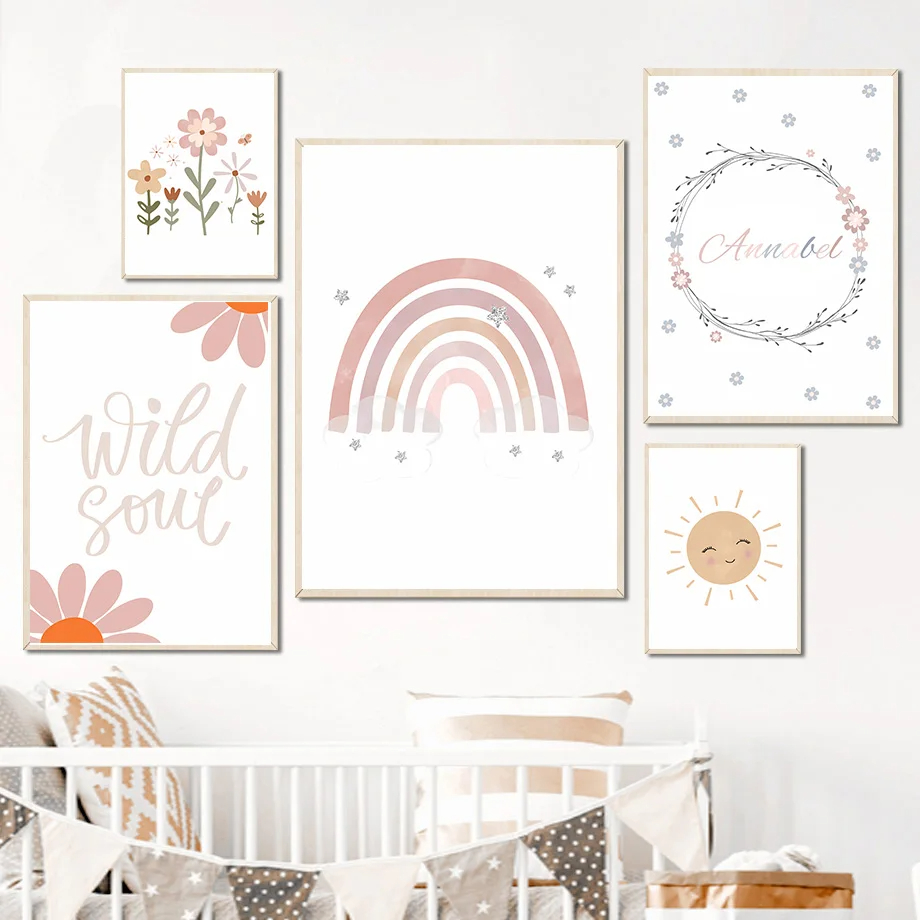 Boho Kaninchen Blume Sonne Reg – Baby Nursery Mirror Bewertung und Preis