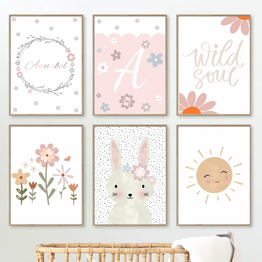 Boho Kaninchen Blume Sonne Reg – Baby Nursery Mirror Bewertung und Preis