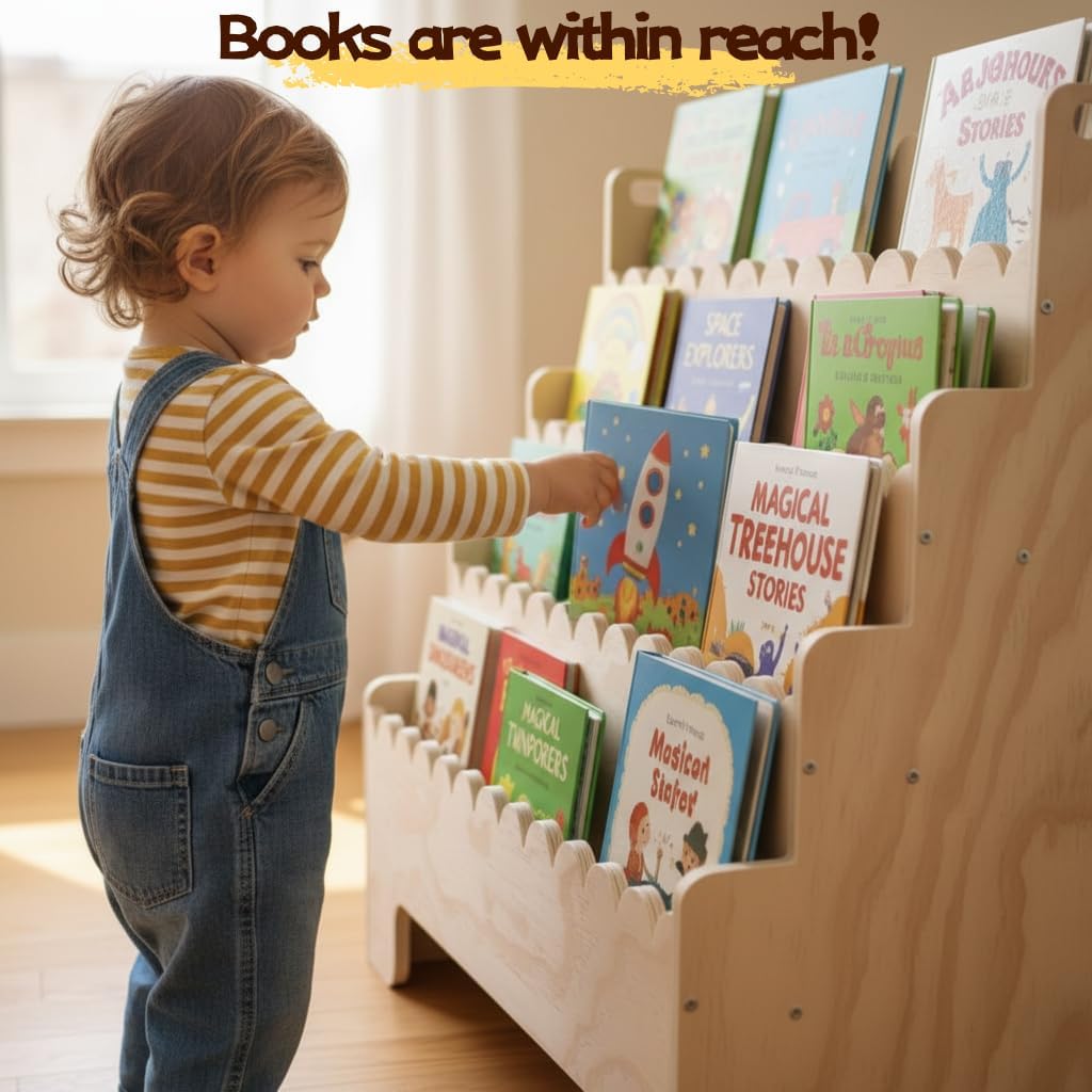 Kinder-Bücherregal mit 4 Ebene – Baby Nursery Shelf Bewertung und Preis