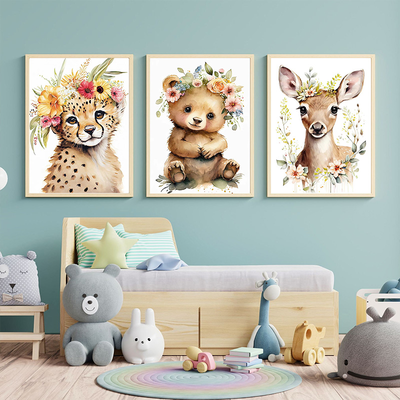Baby Bär Hase Hirsch Waschbär  – Baby Nursery Mirror Bewertung und Preis
