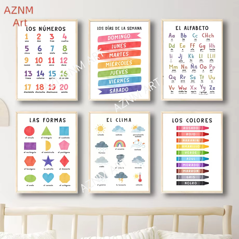 1PC Pädagogisches Spanisch Alp – Baby Nursery In Spanish Bewertung und Preis