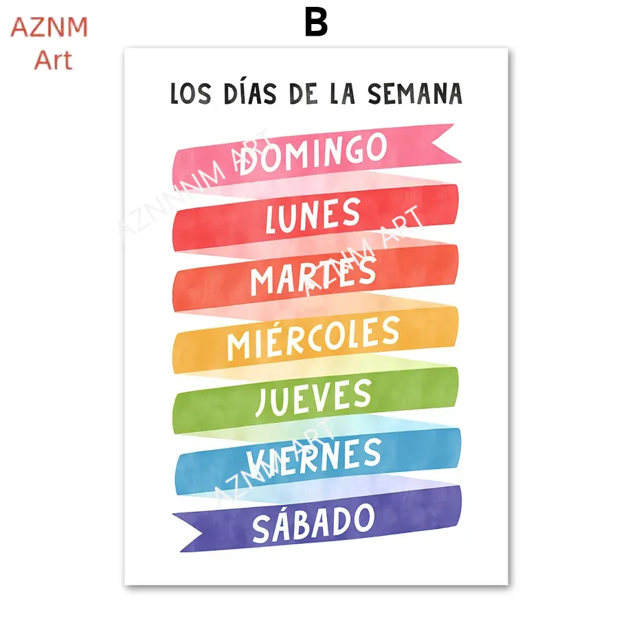 1PC Pädagogisches Spanisch Alp – Baby Nursery In Spanish Bewertung und Preis
