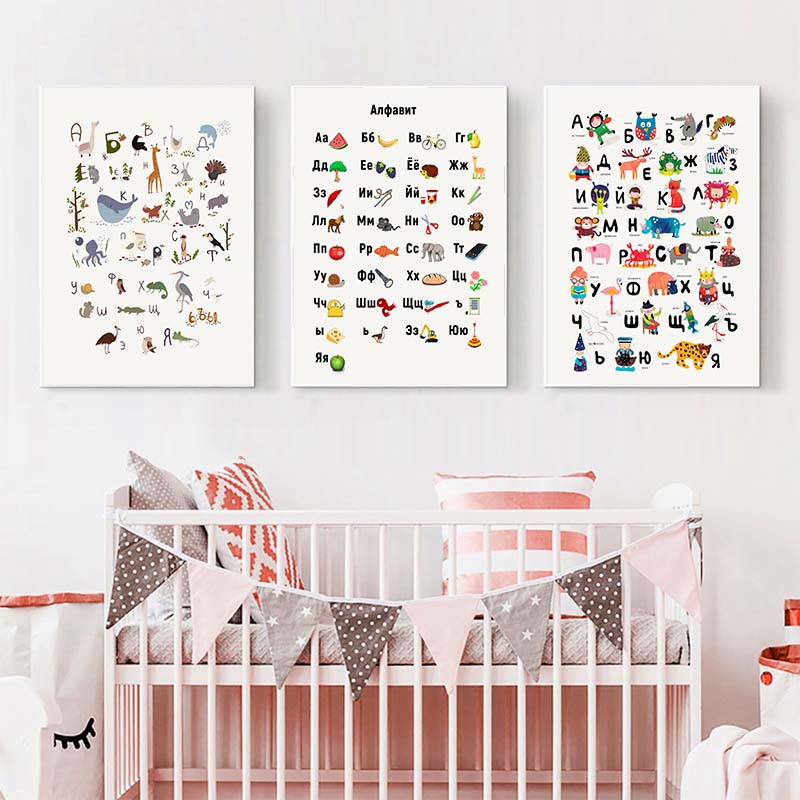 Russisches ABC-Alphabet, Wandk – Baby Nursery Mirror Bewertung und Preis