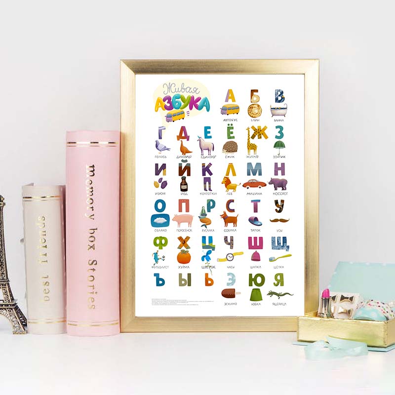 Russisches ABC-Alphabet, Wandk – Baby Nursery Mirror Bewertung und Preis
